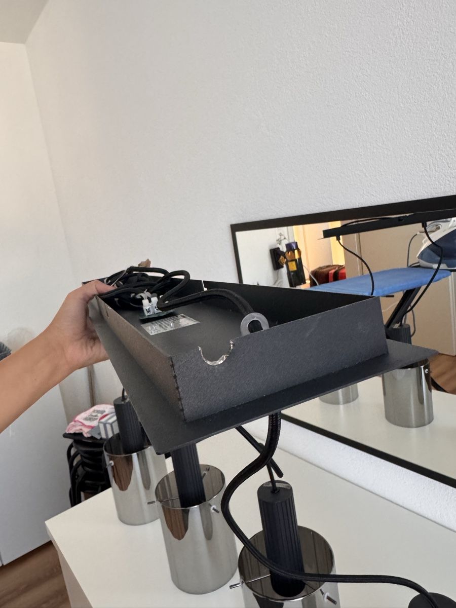 Livique Lampadari & plafoniere: Hängeleuchte 4-flammig Glas Schwarz – Nuovo (secondo la descrizione) da Kreuzlingen venduto da didi.20 6