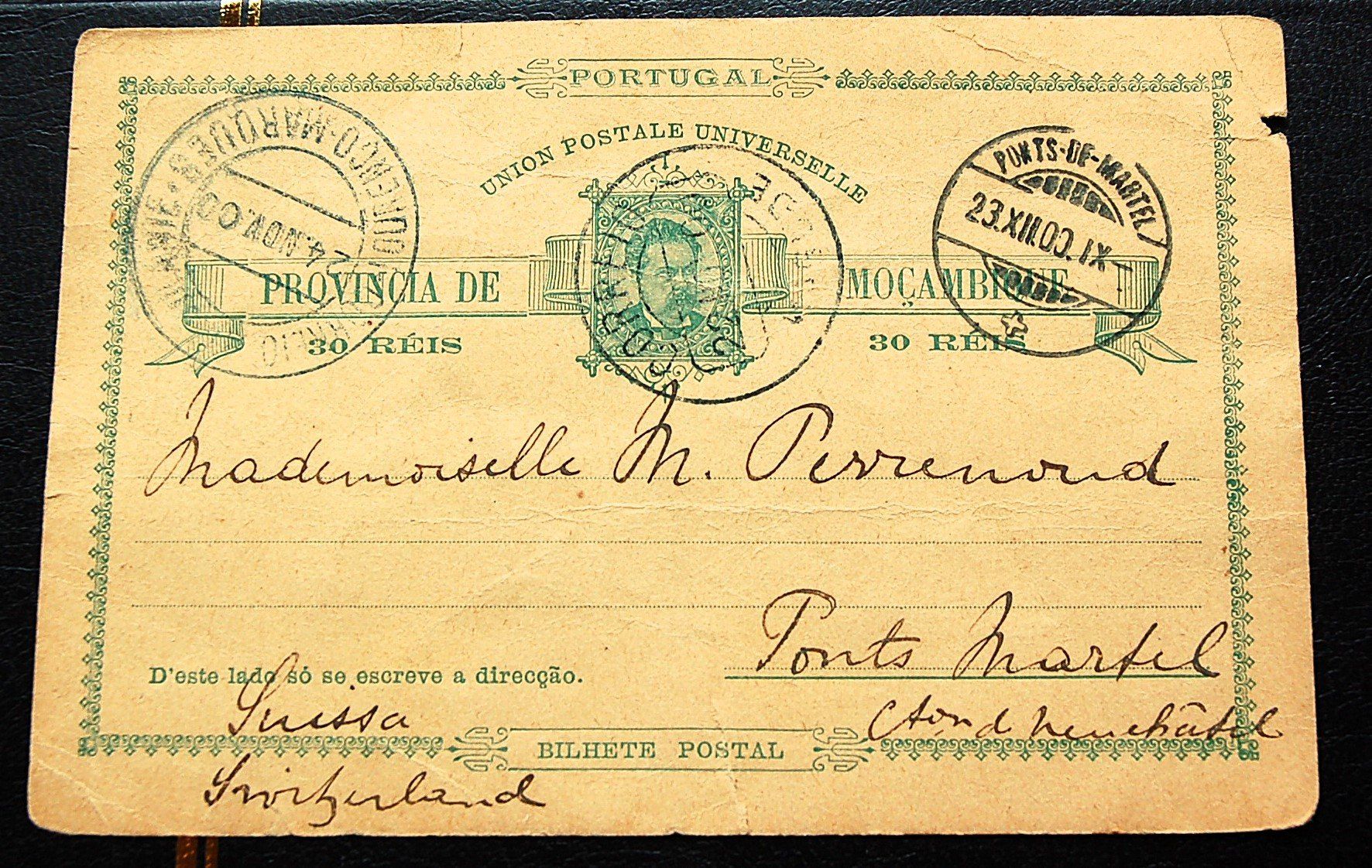 Tutti i francobolli: Portugal - 1900 entier postal UPU – Usato da Gland venduto da pas_wxw