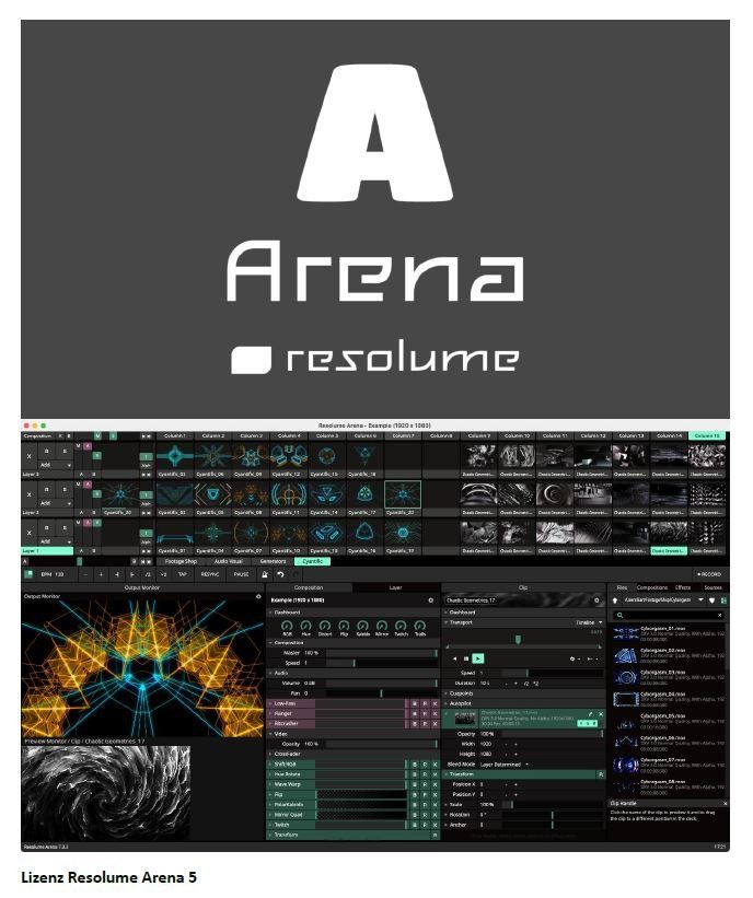 Software: Lizenz Resolume Arena 5 Software Video-Software Mapping – Usato da Rapperswil SG venduto da Bombastic1