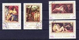 Série 4 timbres - UAE - Fujeira - 1972 - Obl.