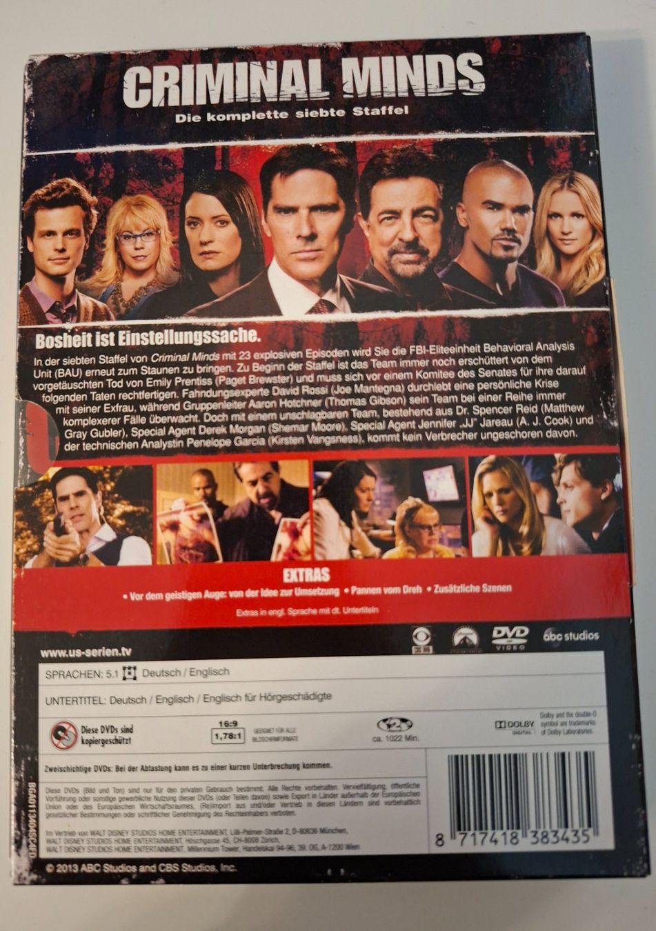 Alle DVDs: Criminal Minds - die komplette 7. Staffel – Gebraucht aus Birsfelden von leo_rws5 1