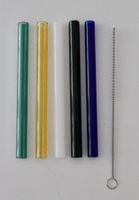 5 x Trinkhalm aus Glas inkl. Reinigungsbürste