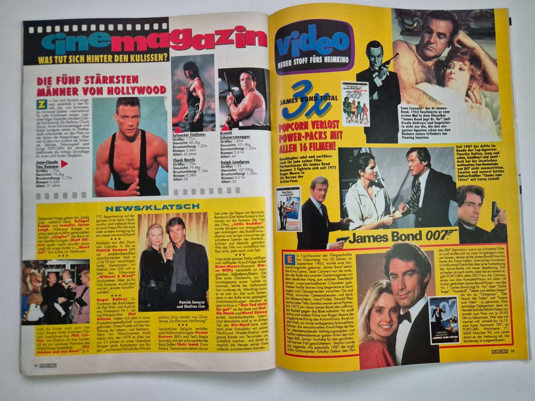 Riviste & Magazine: POPCORN Nr 12 / 89  1992 mit Postern – Usato da Au ZH venduto da Dr_Socrates 7