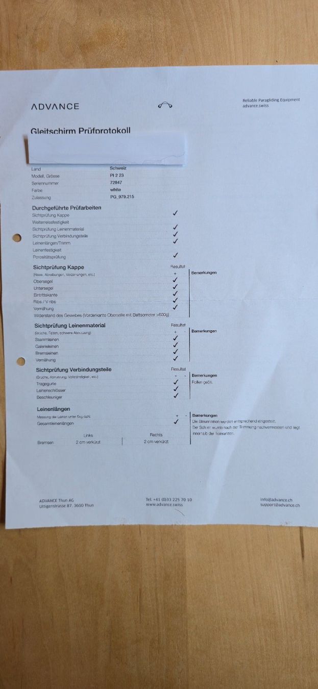 Flug- & Drachensport: Advance PI 2 23 – Gebraucht aus Disentis/Mustér von sillima 5