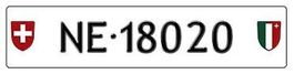 Plaque auto NE 18020