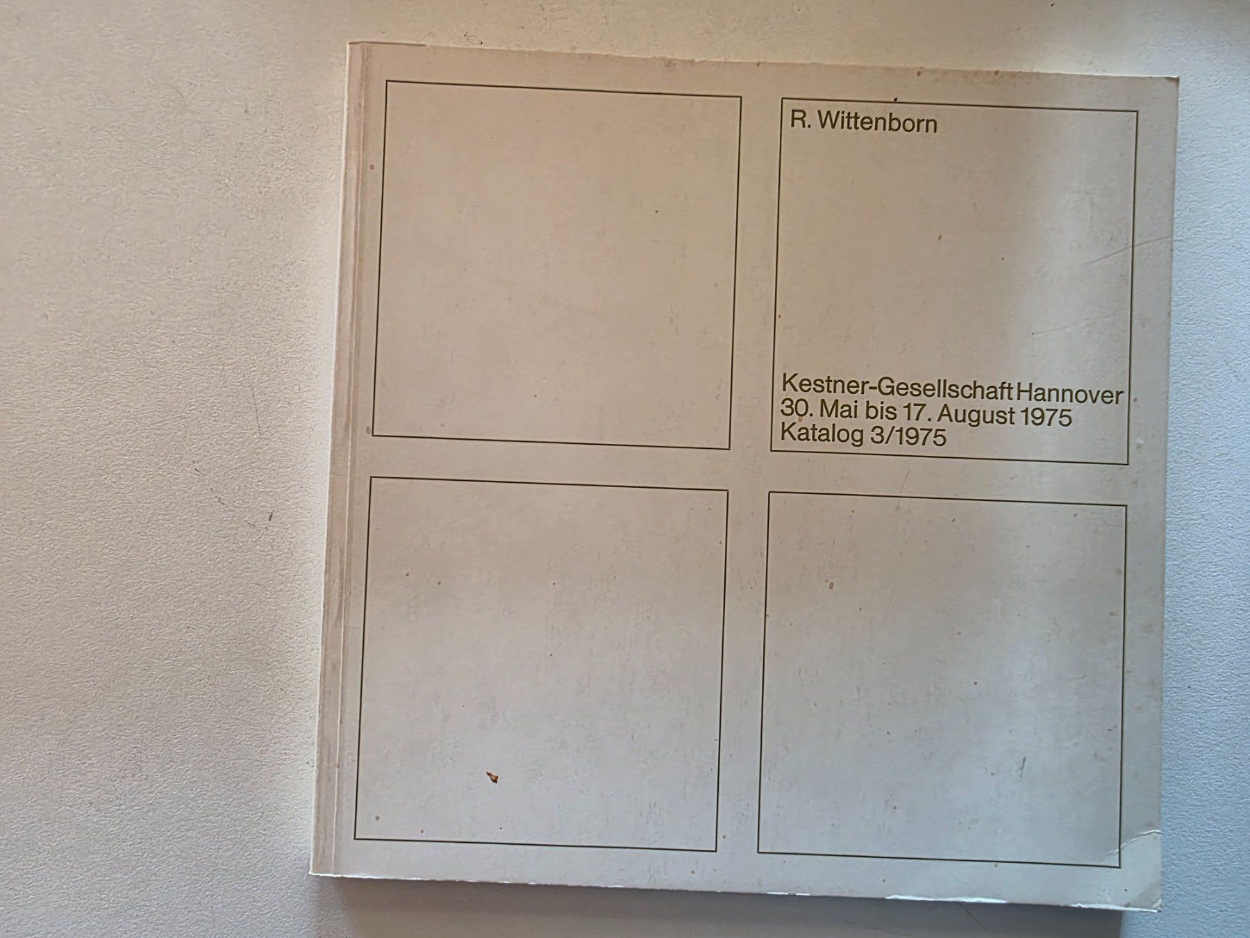 Libri: R. Wittenborn - Kestner-Gesellschaft Hannover 1975 – Usato da Walterswil BE venduto da Lonitti 1
