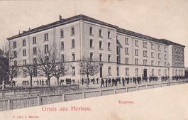 Gruss aus Herisau  Kaserne  1914