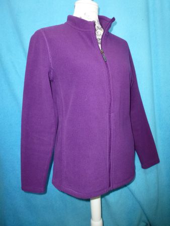 GALERIA FLEECE JACKE KUSCHLIG WEICH LILA GR M REISSVERSCHLUS
