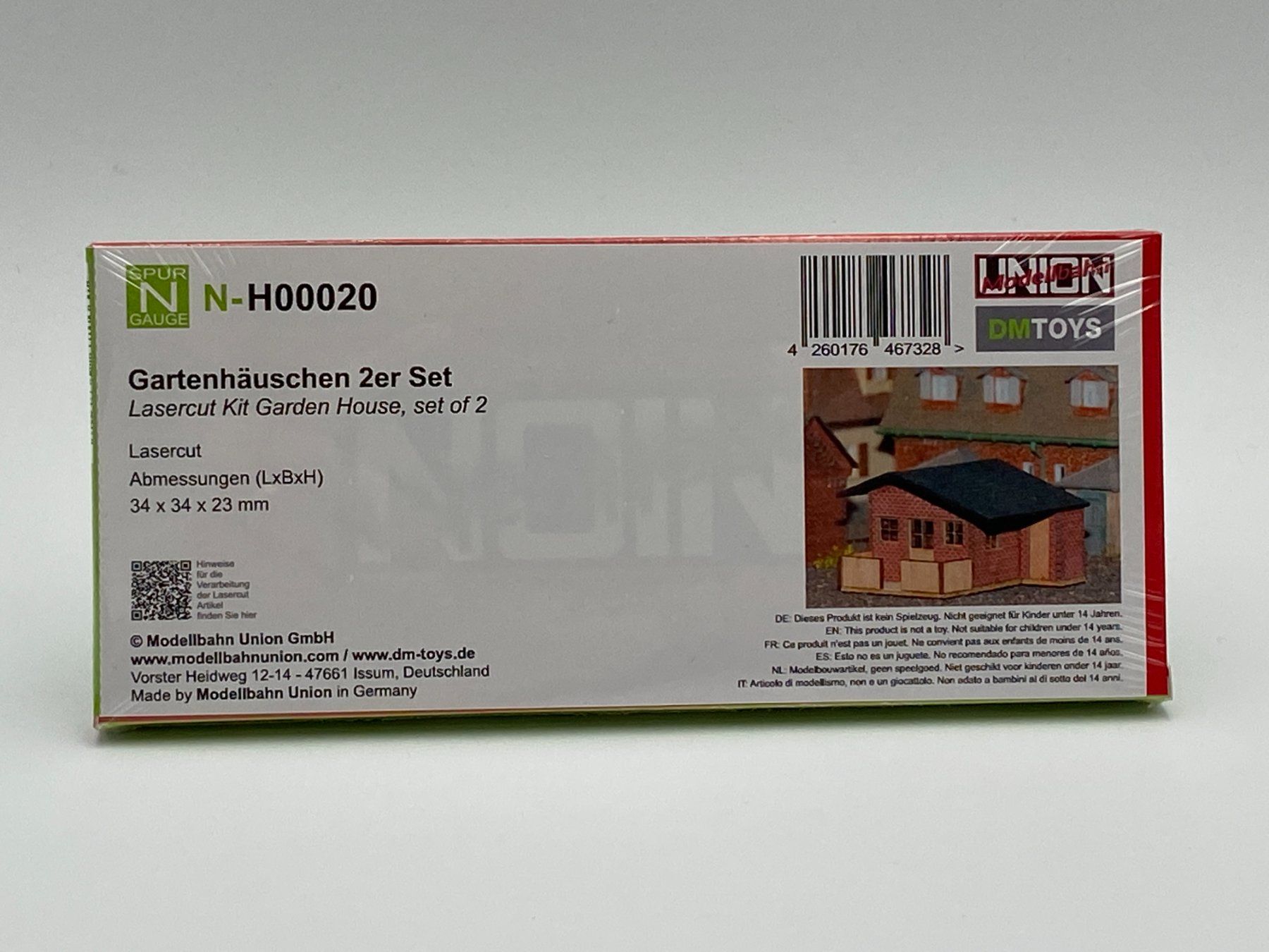 Modellini di ferrovie: Modellbahn Union N-H00020 Gartenhäuschen 2er-Set – Nuovo e nell'imballaggio originale da Neukirch a.d. Thur venduto da Modellbau-Artikel 1