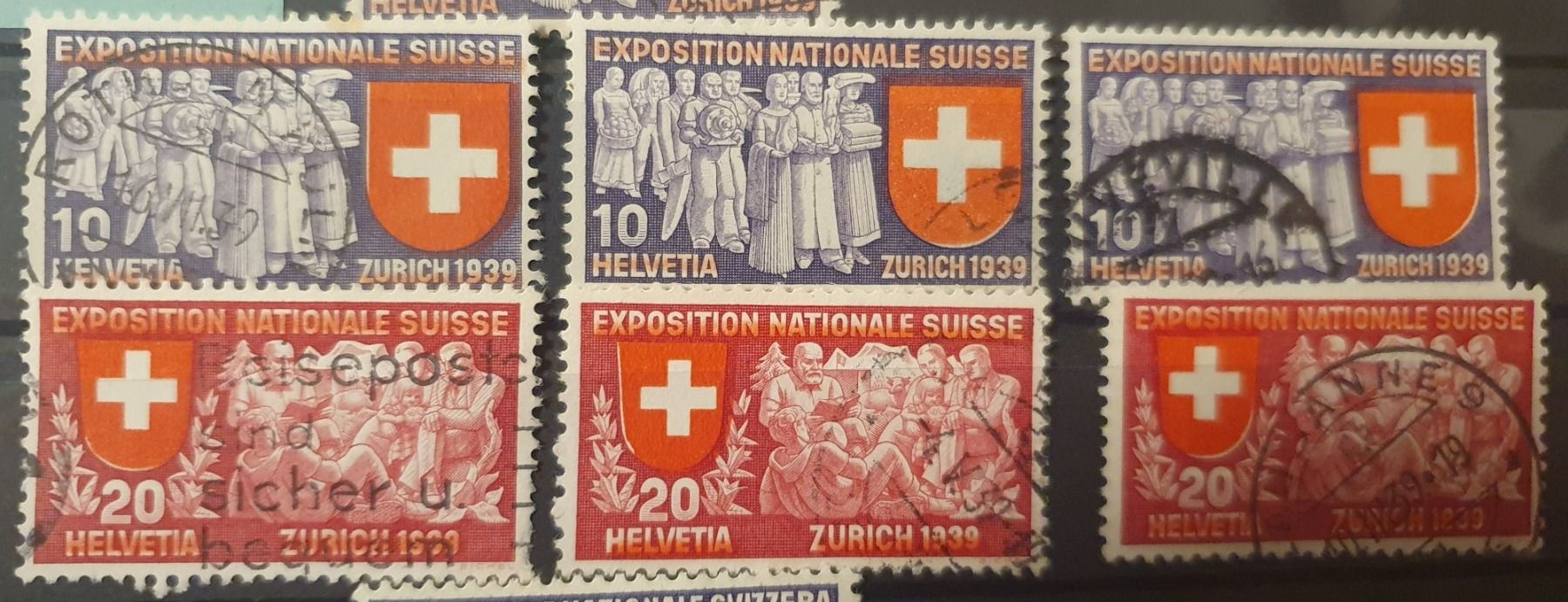 Tutti i francobolli: Schweizerische Landesausstellung 1939 PF – Usato da Balgach venduto da SIMEON27 2
