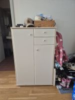 Kommode weiss mit 2 Türen und 2 Schubladen