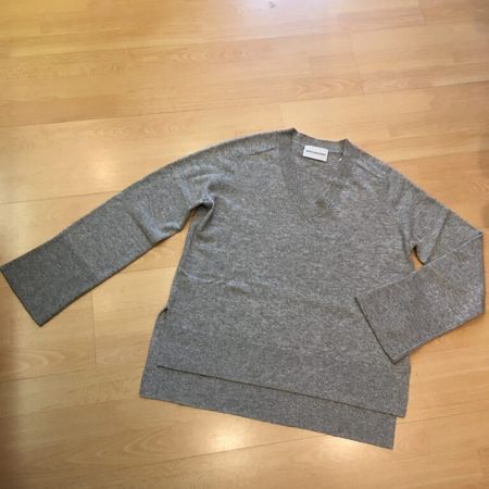 Herzensangelegenheit V Pullover Wolle Cashmere grau Gr 40