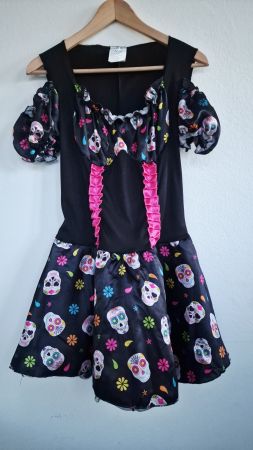 Damen Kostüm Mexico Day of the Dead Gr. 40-42 - Polyester