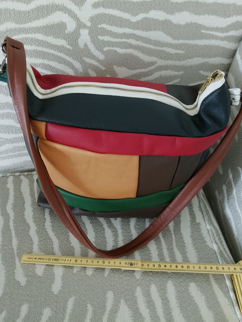 Borse da donna: Schultertasche Leder Patchwork bunt Damen Neu – Nuovo (secondo la descrizione) da Bellikon venduto da MellonCollieMitTwint 2
