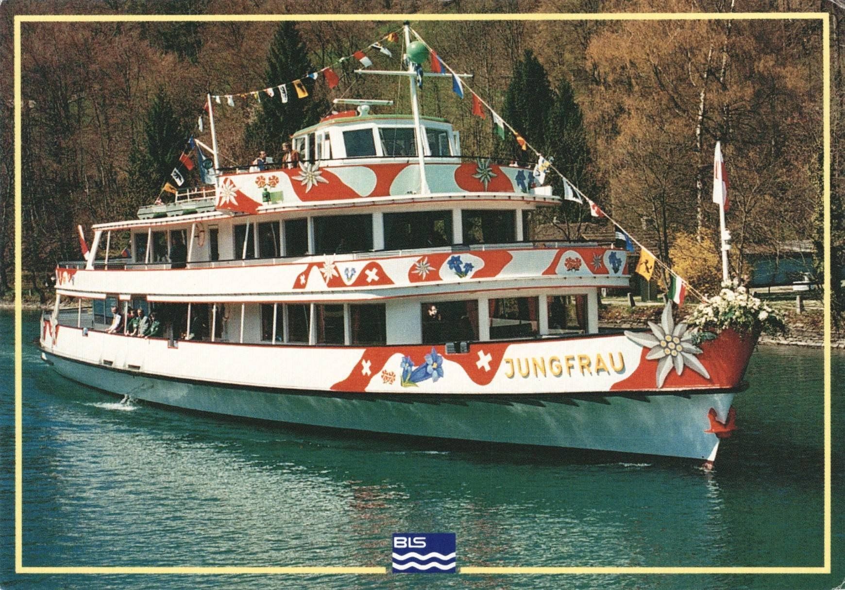 Cartoline postali: Originale Postkarte MS Jungfrau, Thunersee BLS. – Usato da Oberkirch LU venduto da sa_kr