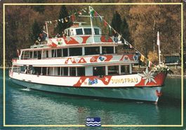 Originale Postkarte MS Jungfrau, Thunersee BLS.