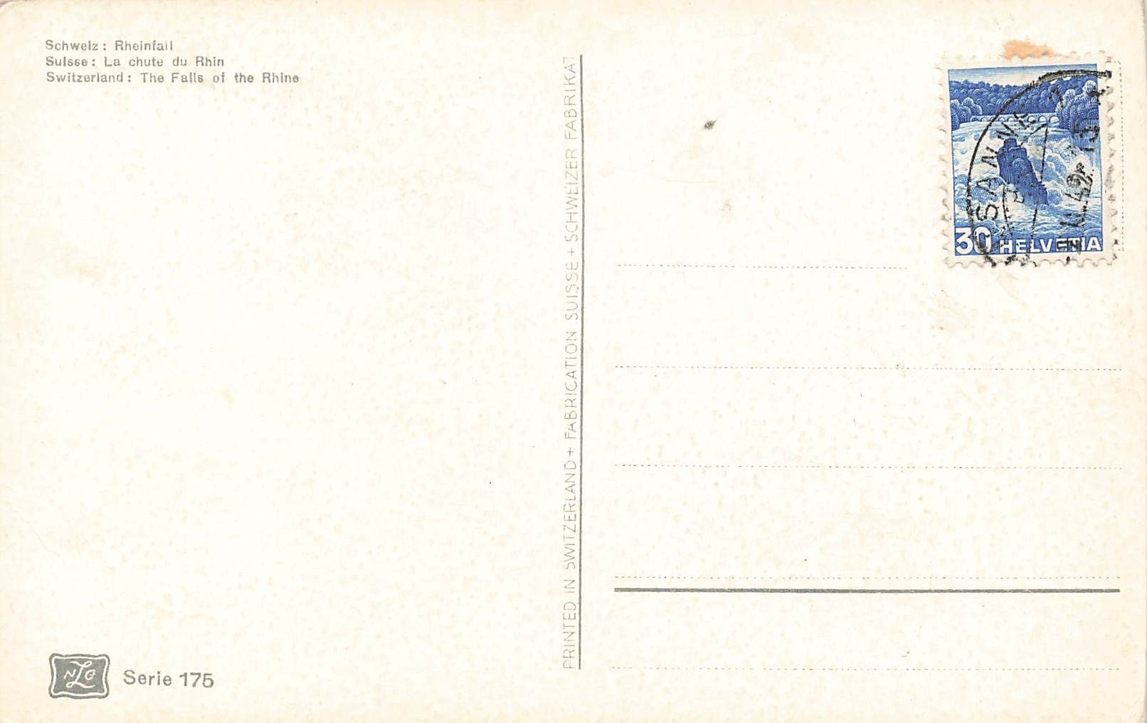 Cartoline postali: Rheinfall Schaffhausen – Usato da Biasca venduto da Blenio71 1