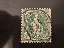 1882 Helvetia 67A.2.01/I Farbpunkte in Franco