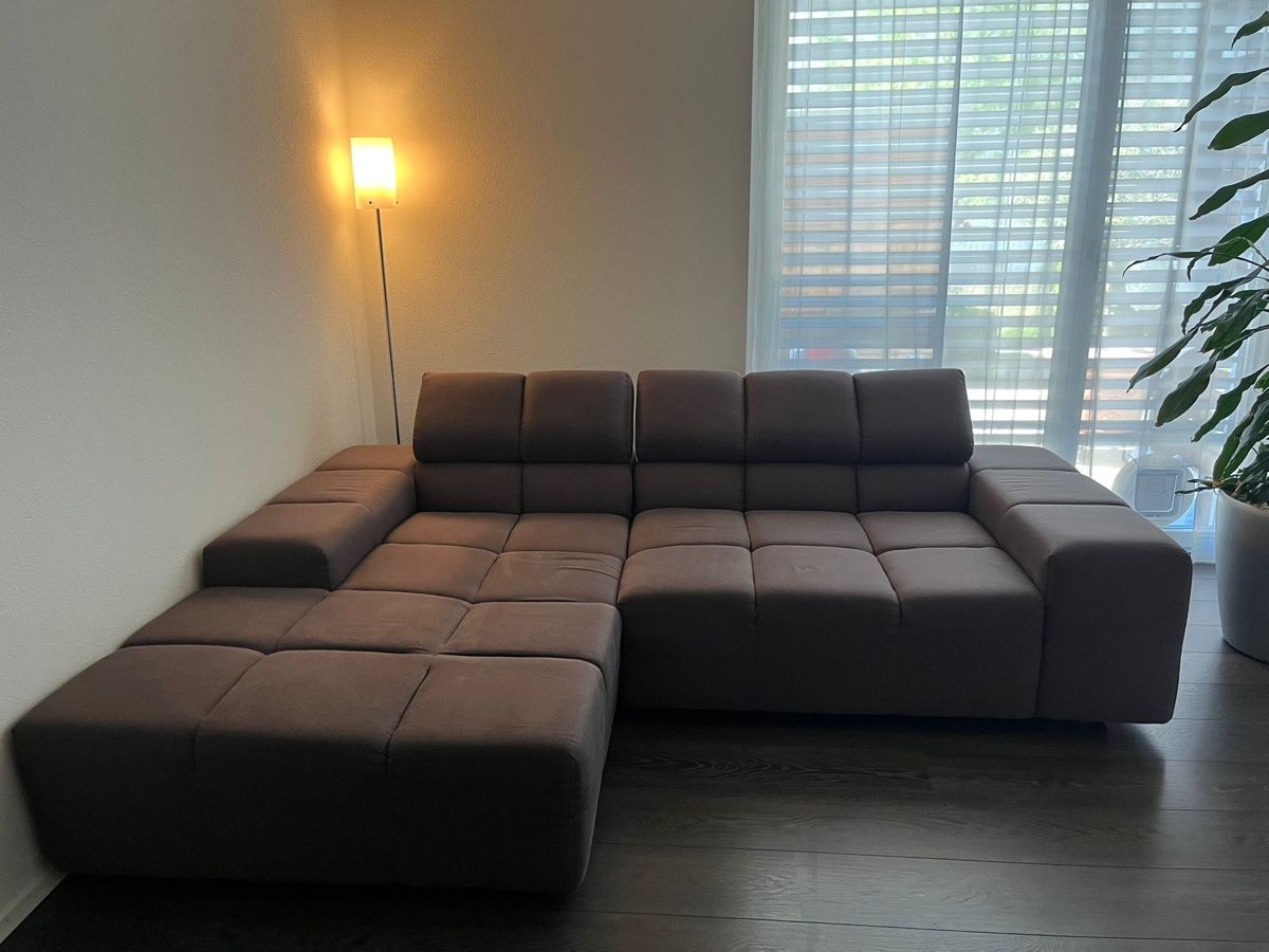 Sofas: Ecksofa (braun, Stoff) – Gebraucht aus Fehraltorf von Sbremen 2