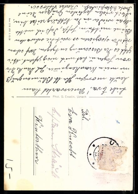Cartoline postali: AK Uznach, Ortsansicht, Spital – Usato da Berlin venduto da bartko-reher 1