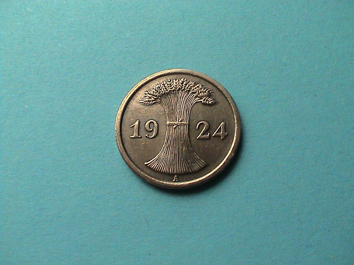 Tutti le monete: 2 Reichspfennig - Weimar 1924 A – Usato da Reinach BL venduto da Dexy62 1