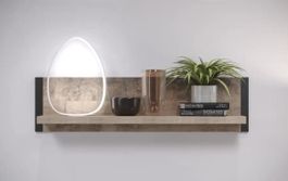 Livique Wandregal Trey Braun Holz 110 cm 28 cm