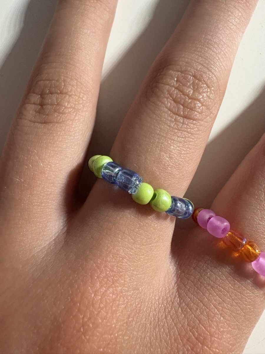 Anelli: 3er Set handgemachte Perlenringe, Unikat Schmuck – Nuovo (secondo la descrizione) da Winterthur venduto da nik_pr58 5