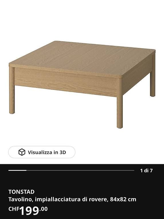 Ikea Tavoli: Ikea Couchtisch Tonstad 82x84x35 - NP 199CHF – Usato da Zürich venduto da TataG