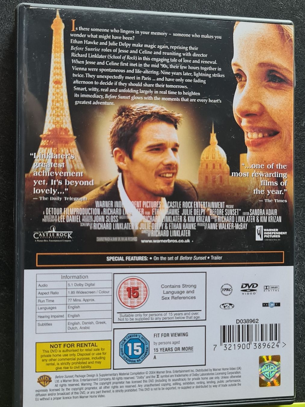 Tutti i DVDs: before sunset english DVD 184 – Usato da Dintikon venduto da Vexi 1