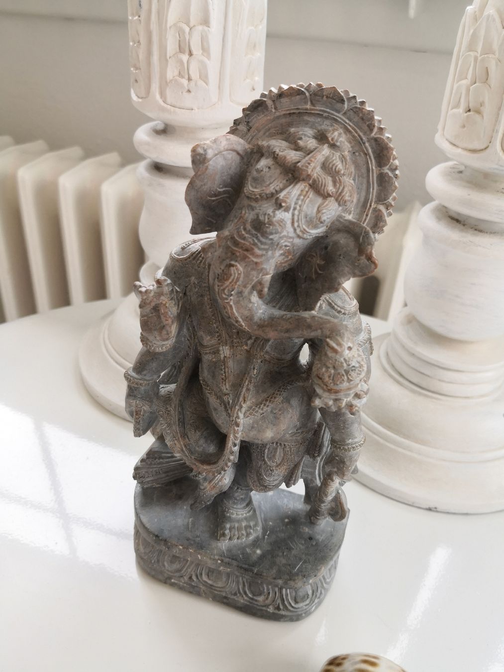 Sculture & Statue: 🤩HANDGEMEISELTE GANESHA STATUE SPECKSTEIN EINZELSTÜCK INDIA – Nuovo (secondo la descrizione) da Olten venduto da Naja-Twins-Twins 3