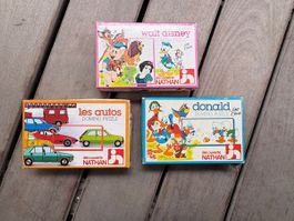 3x Nathan Domino Puzzle Jeux Jeux de Société Enfant 3-6 Ans