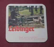Bierdeckel Leibinger mit Briefmarke gebraucht Zustand