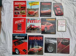 10 Stück Ferrari Bücher, plus 2 Magazine