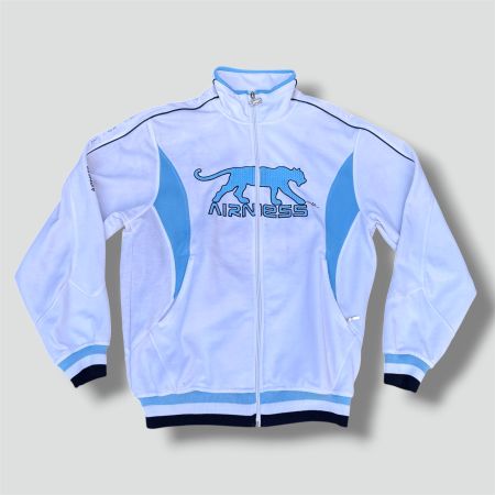 Airness streetwear 00s white track jacket retro sport jacke