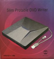 Externes Slim DVD Laufwerk USB 3.0 / Type-C Schwarz