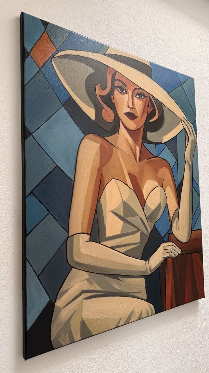 Dipinti: Madame Bleu – Original Ölgemälde – Nuovo (secondo la descrizione) da Buchs SG venduto da ViccaArt 1