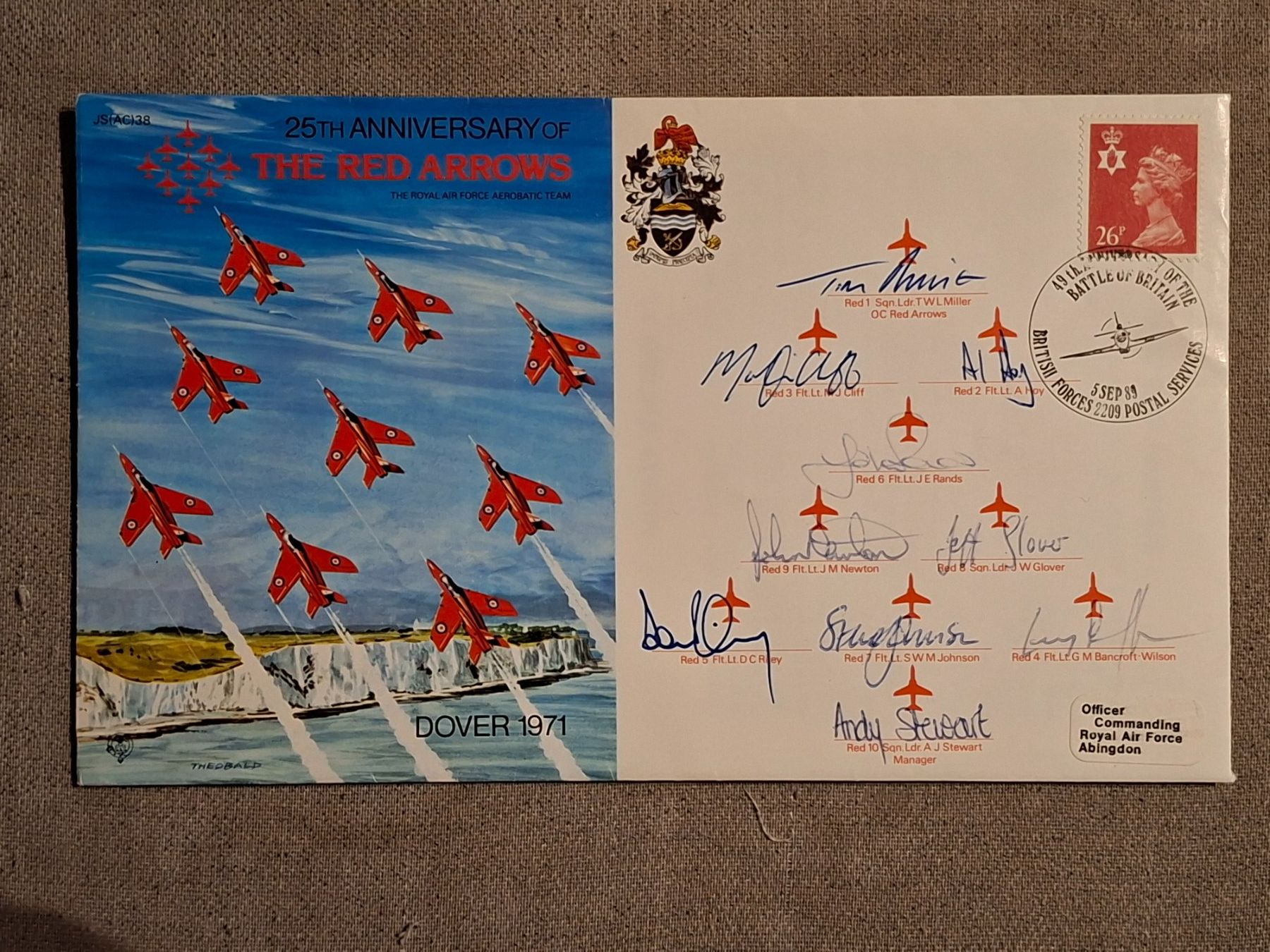 Ansichtskarten: Red Arrows 1989 – Gebraucht aus Giffers von attila07