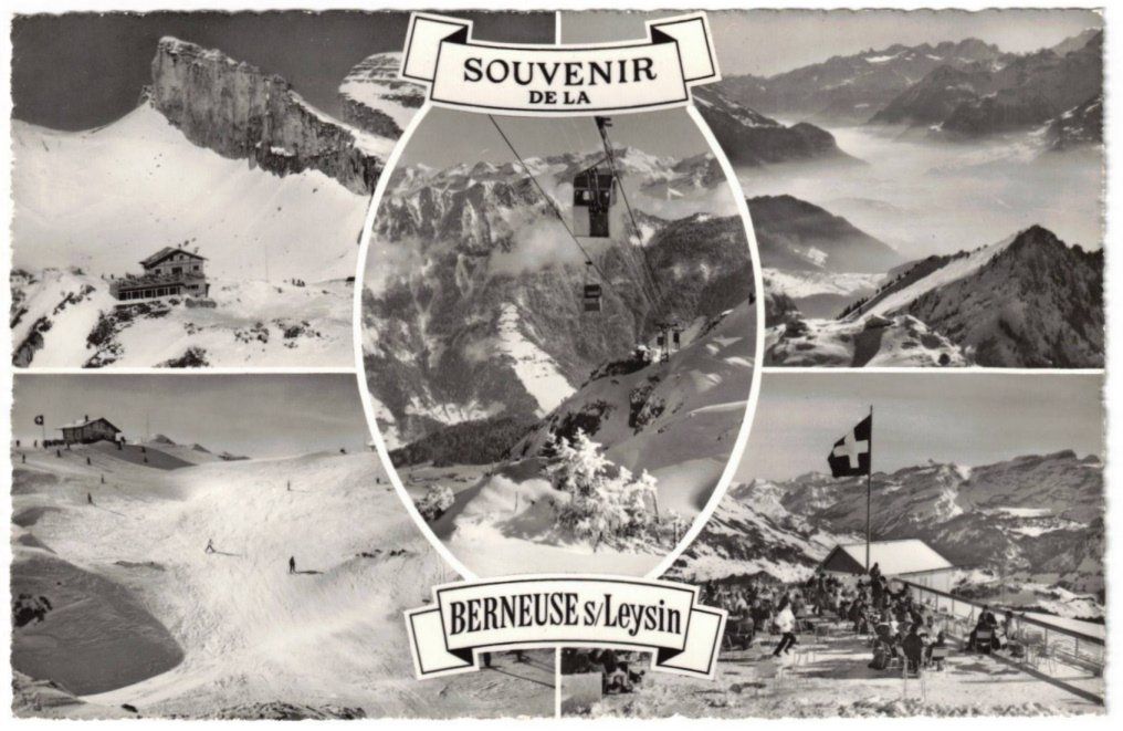 Ansichtskarten: Leysin - 5 Bild AK Berneuse – Gebraucht aus Binningen von Mountainrider