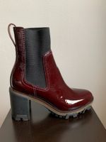 RAG and BONE: Neue coole dunkelrote Lackleder-Stiefelette 37
