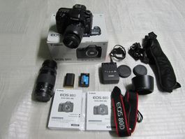 CANON EOS 80D Kamera mit 2 Objektiven und Zubehör