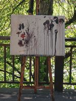 Abstraktes Originalgemälde – Acryl auf Leinwand – Unikat