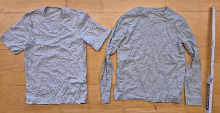 2 Shirts H&M und C&A grau Grösse 146/152 für Kinder
