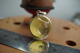 Gelber Muskovit  925 Silber  ca 20mm    Anhänger  "TOPSTONE"
