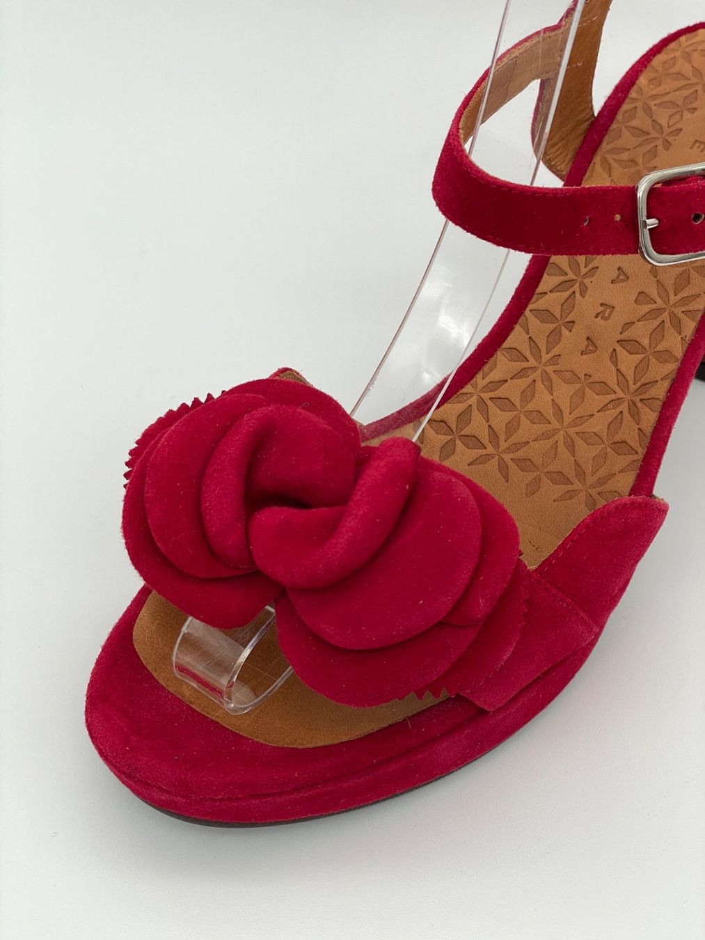 Chie Mihara Scarpe da donna: Chie Mihara Blossom Sandale mit Absatz EU 38.5 Rot – Nuovo (secondo la descrizione) da Zürich venduto da shoe_shop 5