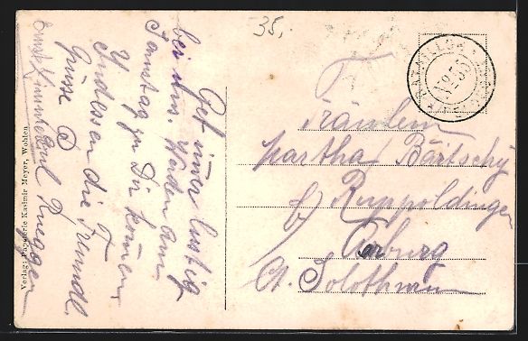 Cartoline postali: AK Wohlen, Gesamtansicht mit Kirche – Usato da Berlin venduto da bartko-reher 1