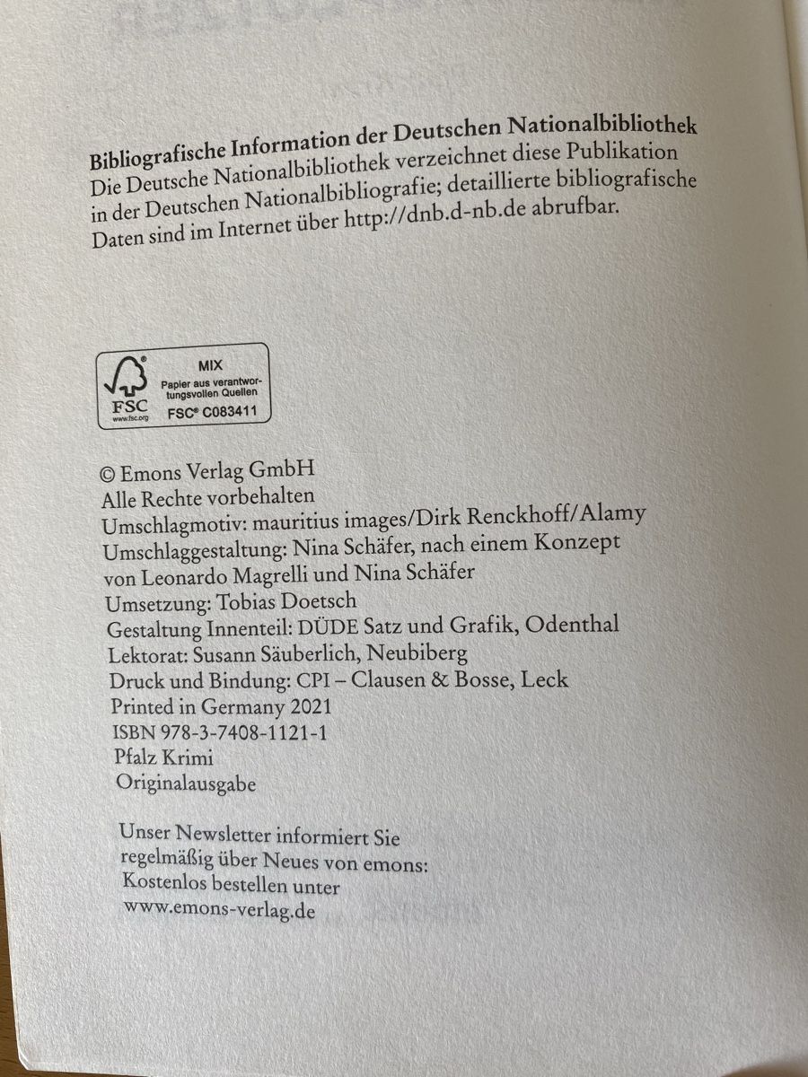 Libri: Kerscheplotzer/Pfalz Krimi - Gina Greifenstein – Usato da Schwarzenburg venduto da Michellu 4