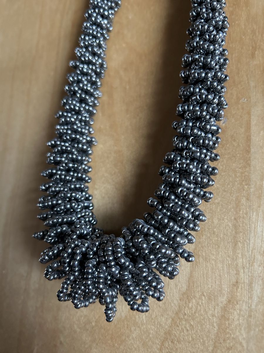 Ketten: Halskette - Afrika - Perlen - Necklace - Beads - anthrazit – Gebraucht aus Riniken von KreativImKopf 1