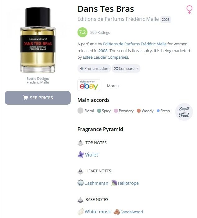 Frédéric Malle Profumi & Eau de Toilette: Decant Dans Tes Bras Frederic Malle – Usato da Lausanne venduto da Andonia 1