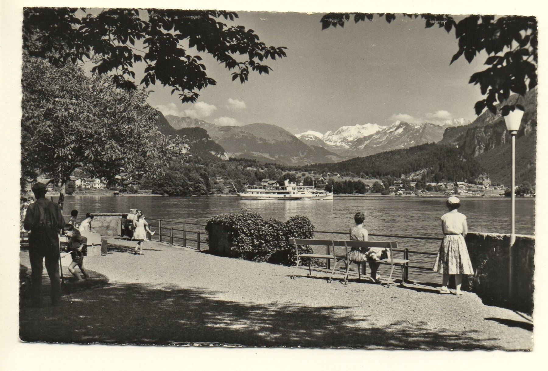 Cartoline postali: BRIENZ mit Haslibergen - Dampfschiff – Nuovo (secondo la descrizione) da Jona venduto da philajona