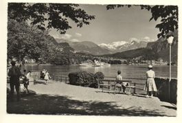 BRIENZ mit Haslibergen - Dampfschiff